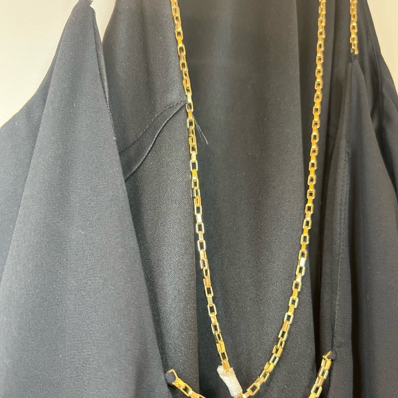 black halter top with gold chains in the back - Picture 3 of 5